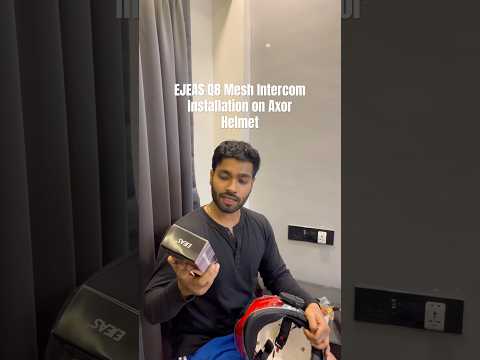 Ejeas Q8 mesh intercom installation on Axor helmet #helmetsetup #q8 #ejeas