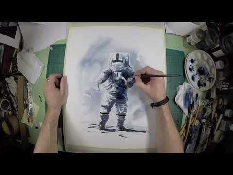 HAMMER AND THE FEATHER Watercolour Timelpase ©M IMPEY 2019