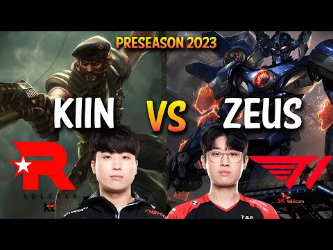 KT Kiin vs T1 Zeus - GANGPLANK vs AATROX Top - KR Ranked
