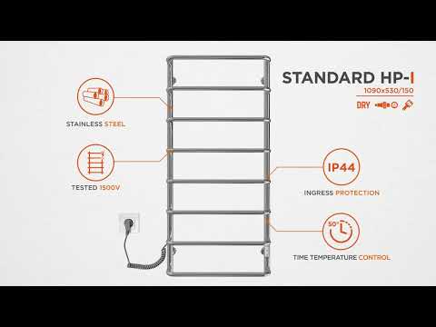 Электрический полотенцесушитель Mario Стандарт-I TR 2.3.0217.10.P (4820111356614, 1090x530, хром/сатин/белый глянец/черный матовый/золото/бронза, универсальный, с таймером)