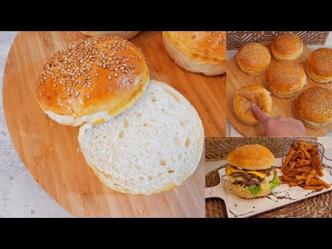 LA Recette Pain BURGER Brioché et Ultra Moelleux |SMASH Burger🍔 Sauce BIG MAC |Frites Patate Douce