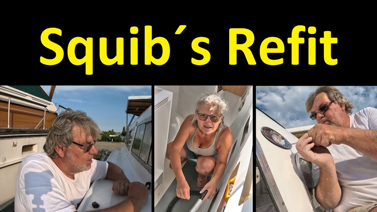 Squib's Refit - Preparations for Kiwigrip - Mounting deck hardware - Epoxy work /91