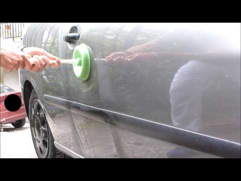 Car dent removal with hot water and plunger (single pull fix!)