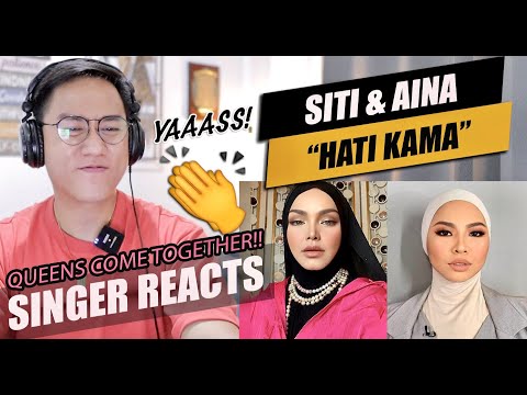 Siti Nurhaliza and Aina Abdul - Hati Kama [LIVE] | SINGER REACTION