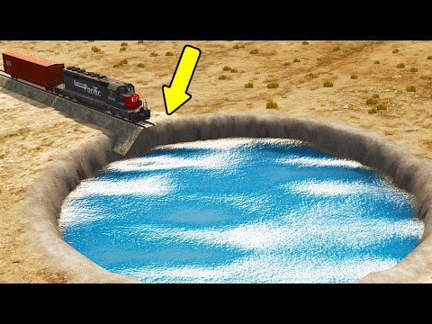 Trains vs Deep Water – BeamNG Drive