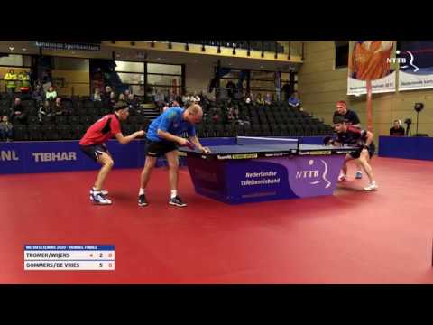 NK 2020 heren dubbel finale: Rajko Gommers/Martijn de Vries - Barry Wijers/Laurens Tromer