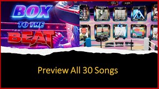 Box To The Beat VR Song List 30 Songs
