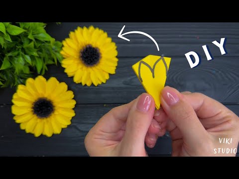 Beautiful Paper Sunflower Making Tutorial DIYPaper Flower Paper Craft