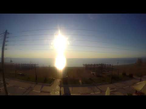 Sunrise an storm on the see, Greece