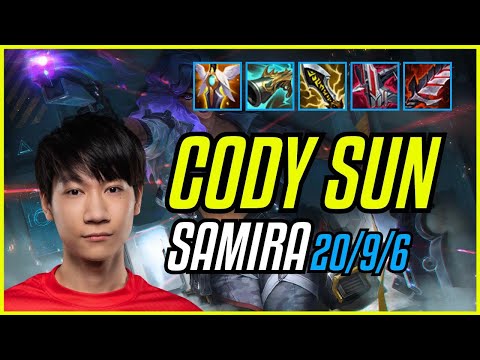 CODY SUN - SAMIRA vs XAYAH ADC - NA CHALLENGER - PATCH 11.8 QUADRAKILL