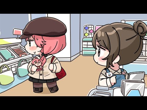 【手描き】35Pの店員さんからバレないように自分のグッズを買うみこち【さくらみこ/ホロライブ切り抜き/もちみこ】