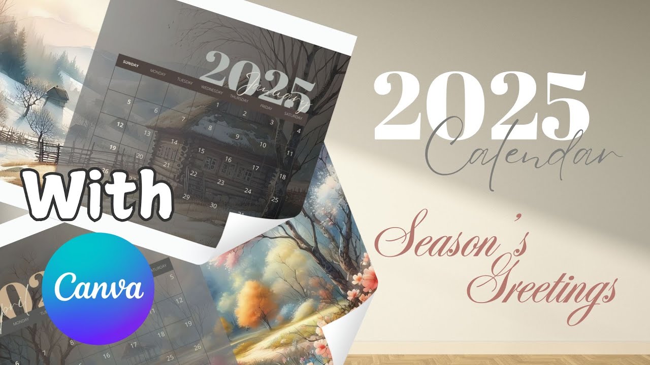 I created a Calendar with AI art and Canva Templates #canva #calendar2025 #calendardesign #dalle3