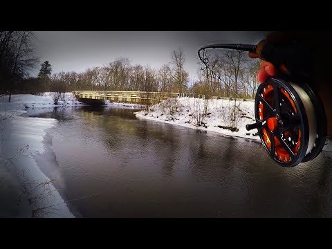 Late Winter Trout & Steelhead Action - FRIGID CATCH and COOK