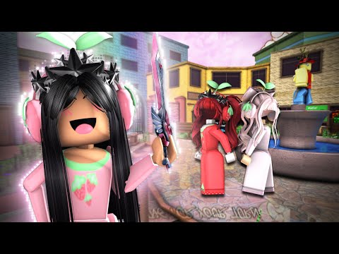 I FORCED @vanilbean @realauiciq  TO MATCH ME in Roblox MM2  *FUNNY*