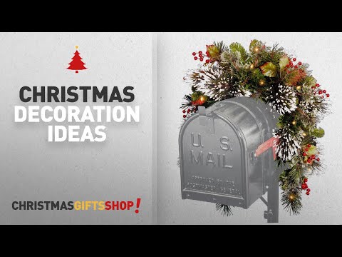 Top Christmas Decorations Mailbox: National Tree 3 Foot Wintry Pine Collection Mailbox Swag with