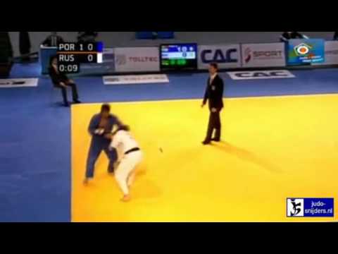 Judo 2010 European Championships Vienna Joao Pina POR   Batradz Kaimazov RUS  73kg final Converted 1