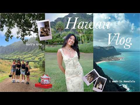 my first time in hawaii 🌺🌴| a week in Honolulu, Rachel's wedding, eating poke, travel vlog