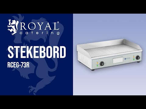 video - Stekebord - 400 x 730 mm - Royal Catering - 2 x 2,200 W