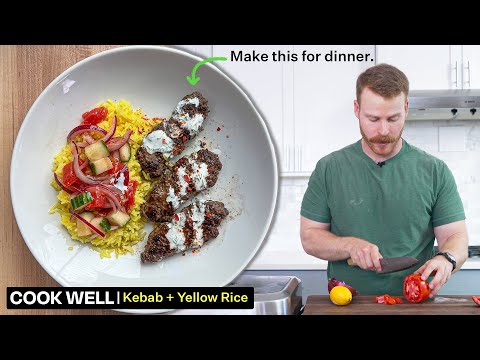 Za'atar Beef Kebabs With Yellow Rice and Egyptian Baladi Salad — A Complete Weeknight Meal Prep System