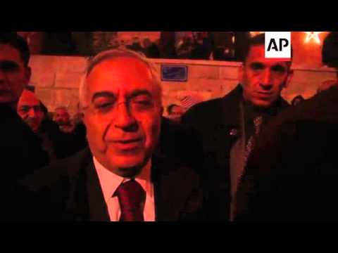 Palestinian PM turns on Christmas tree lights in West Bank town