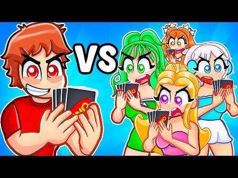 Techy VS 4 CRAZY FAN GIRLS In Uno...