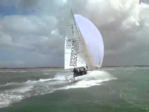 J80 Downwind in 30 - 35 Knots