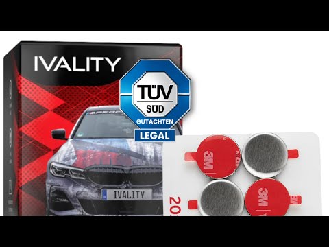 IVALITY Magnet Kennzeichenhalter hinter der Stoßstange - Rahmenlos - Kennzeichenhalter