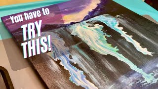 Acrylic Skin Waterfall? Integrating Acrylic Skins in Acrylic Paintings