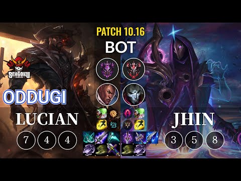 SG OdduGi Lucian vs Jhin Bot - KR Patch 10.16