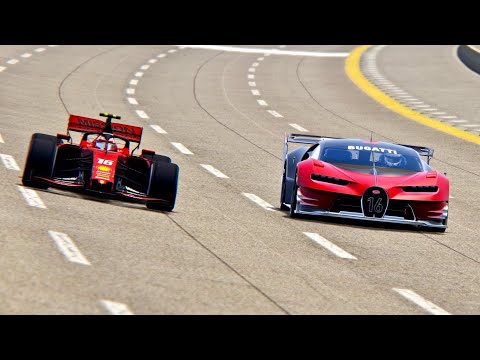 Ferrari F1 2019 vs Bugatti Vision GT Engine Ferrari F1 2004 - Nardo Speed Ring