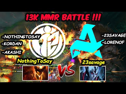 When NothingToSay vs 23savage : Aurora IG.G2 13K MMR BATTLE AT SERVER SEA Dota 2