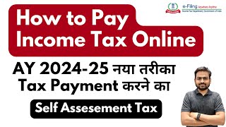 How to Pay Income Tax Online | Self Assesement Tax Payment AY 2024-25 | Pay Income Tax Challan