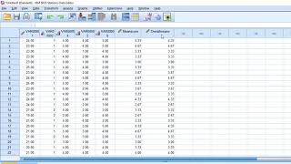 How to calculate the overall mean of Likert scale on SPSS
