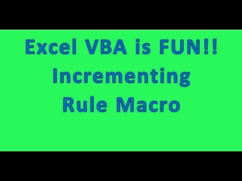 Excel VBA TnT 48 Interesting Incrementing Rule Macro 123 124 125 126 127 128 134 etc
