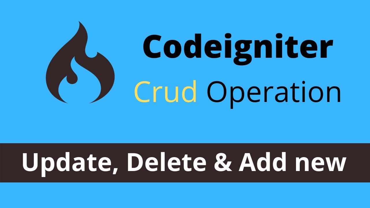 Crud Operation With Mysql Using Codeigniter