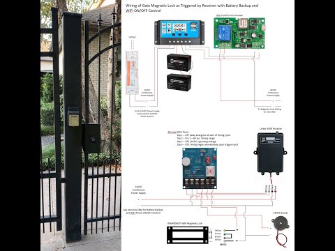 Magnetic Gate Lock - Magnetic Lock Install with Battery Backup & WiFi Control