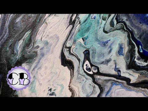 Blue Pops - Acrylic Pouring Art - Cookie & Bluebell