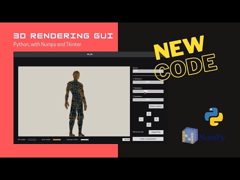 3D Rendering GUI from scratch in Python - Version 2.0 [Tkinter & Numpy]