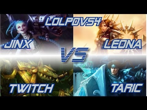 LoLPoV - Jinx and Leona vs Twitch and Taric [Bot] (League of Legends Live Commentary)