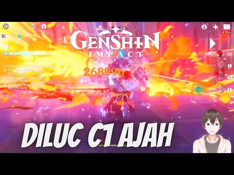 Diluc C1 Tes Damage 1x Ultimate Auto Musnah Dari Teyvat - Genshin Impact