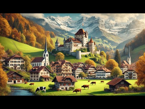 Gruyères 🇨🇭, SWITZERLAND 4K - The Medieval Swiss Village That Looks Straight Out of a Fairy Tale! 🏰