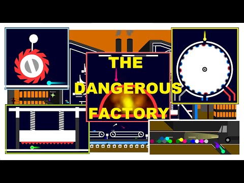 The Dangerous Factory - Marble Race in Algodoo