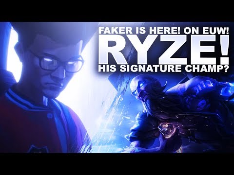 FAKER IS ON EUW! USING HIS SIGNATURE RYZE MID! | League of Legends