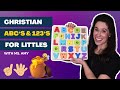 Christian Alphabet, letter sounds, counting, kind words for babies and toddlers. Christian learning