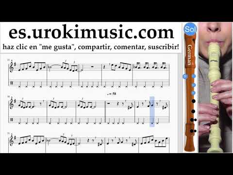 Como Tocar flauta dulce G. The Pink Panther - Theme Song Tablatura Parte#2 um-i927