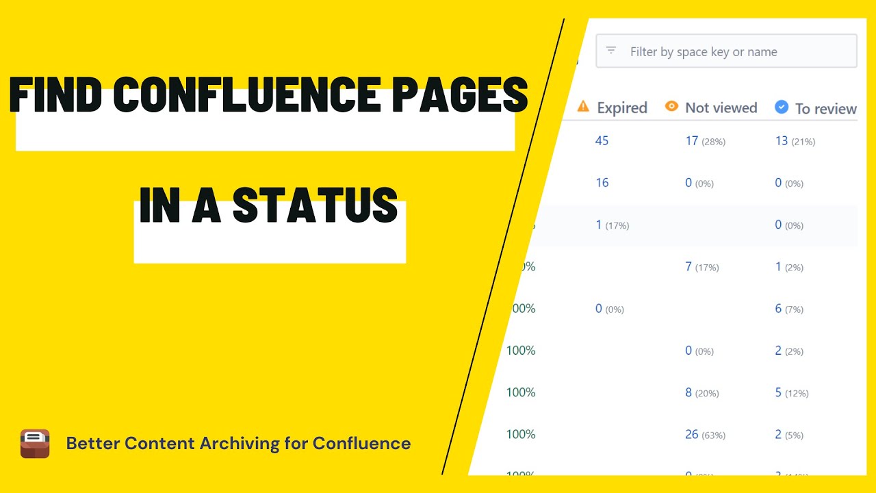 Confluence page status - Find pages in a status