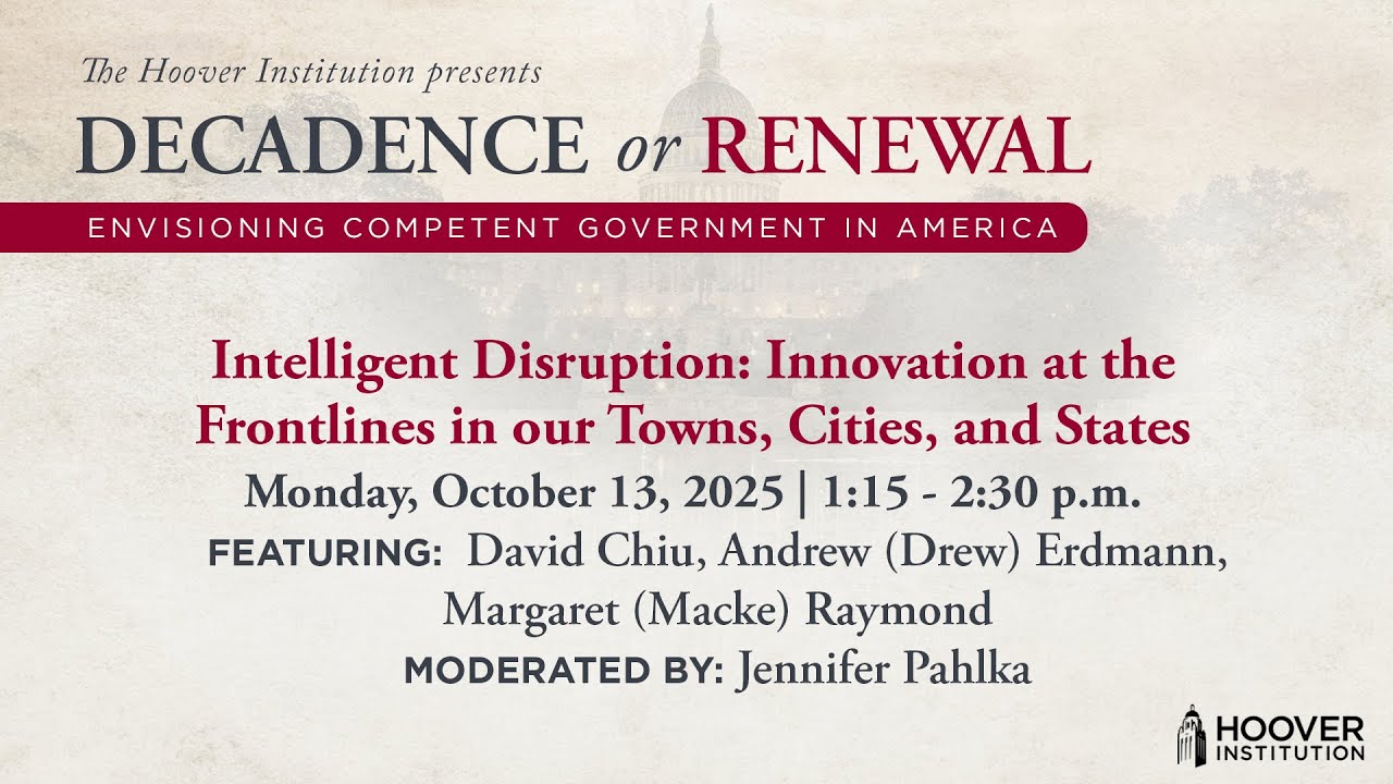 Intelligent Disruption: Innovation at the Frontlines in our Towns, Cities, and States