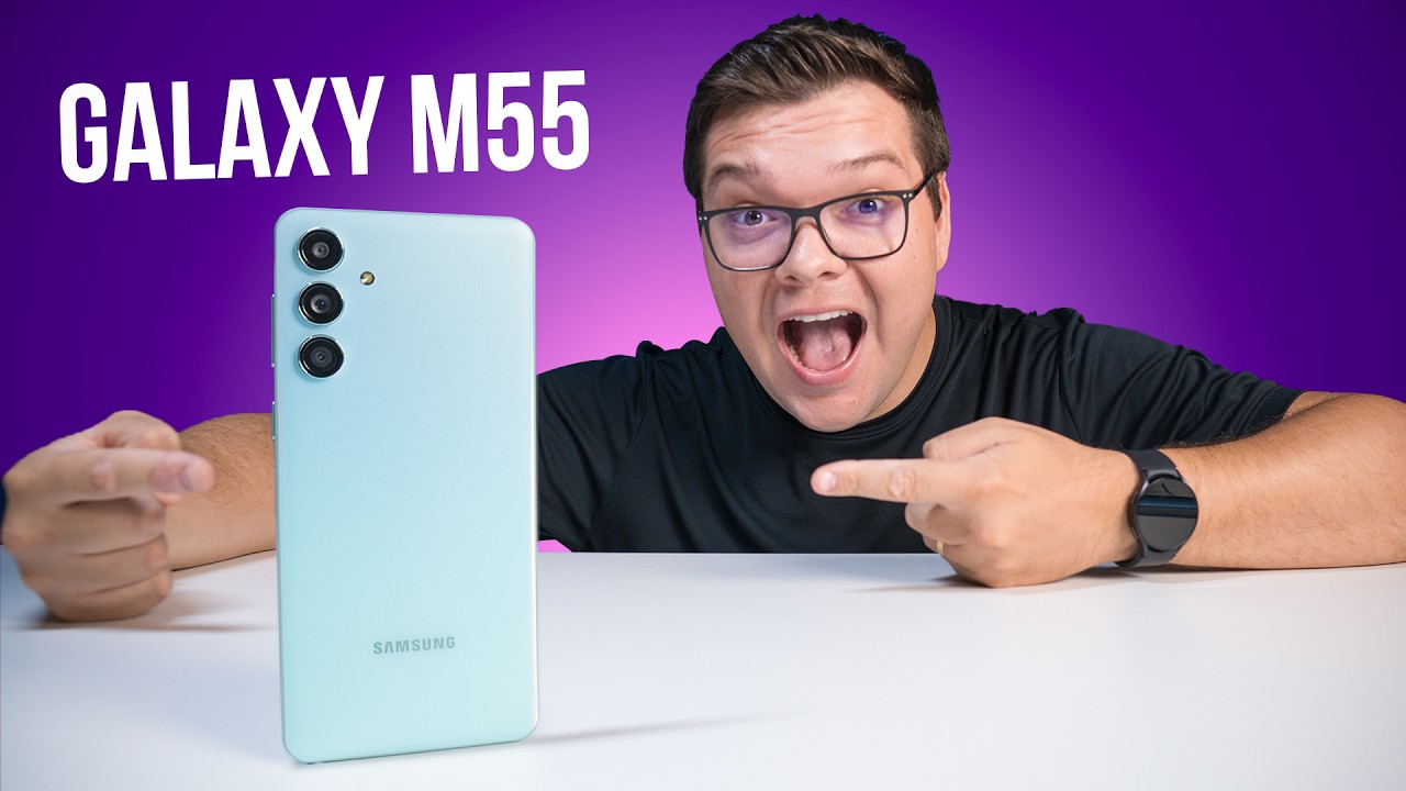 adeus A55! Galaxy M55 chegou MUITO MELHOR? Unboxing