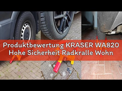 Produktbewertung KRASER WA820 Hohe Sicherheit Radkralle Wohnwagen, Testsieger Parkkralle mit Anti-Bo