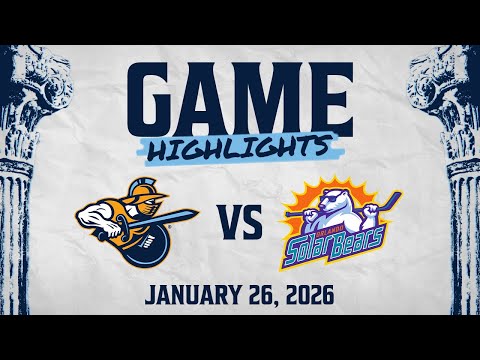 HIGHLIGHTS: Atlanta Gladiators at Orlando Solar Bears 1/26/26